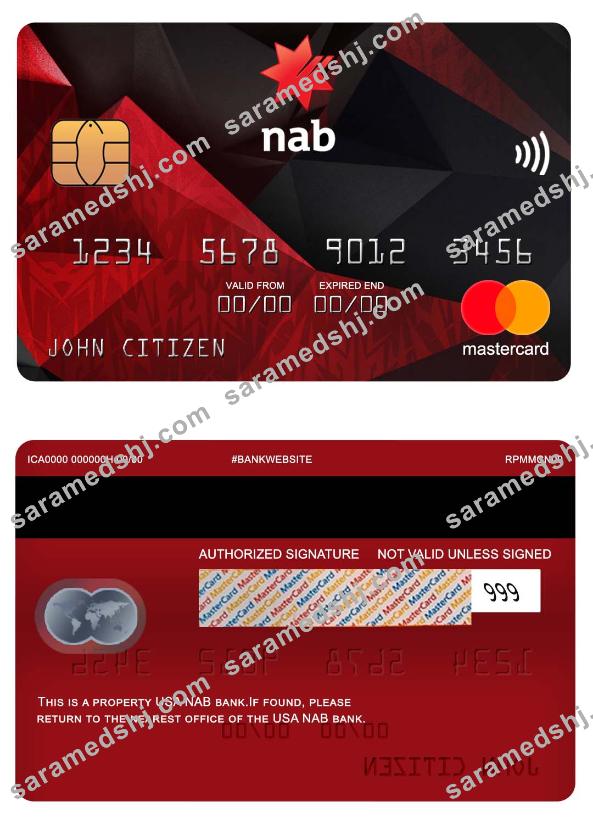 USA NAB bank mastercard